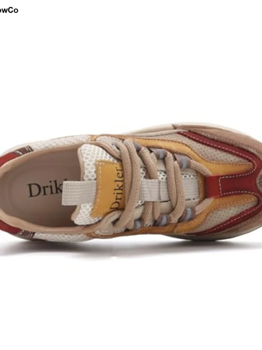 Women's Chunky Platform Sneakers Lace-Up Slip-Resistant Running Shoes